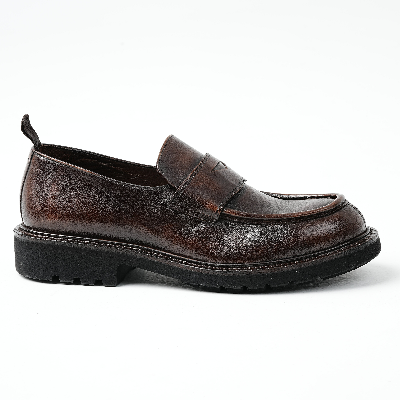 Men's Premium Spiro Alcohol Light Leather Calf Inner Lining Special Lightweight Eva Sole Shoes - Bitter Brown